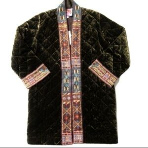 Johnny Was Naomi Tiger Eye Embroidered Velvet Kimono/Jacket NWT (oversiz…